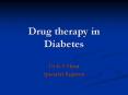 Drug therapy in Diabetes PowerPoint PPT Presentation