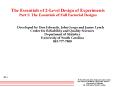 The Essentials of 2Level Design of Experiments Part I: The Essentials of Full Factorial Designs PowerPoint PPT Presentation