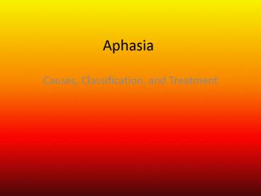 Aphasia