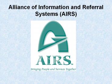 Alliance of Information and Referral Systems (AIRS)