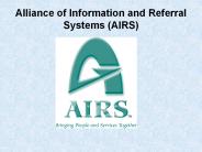 Alliance of Information and Referral Systems (AIRS)
