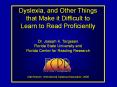 Dyslexia, and Other Things PowerPoint PPT Presentation