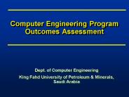 Computer Engineering Program Outcomes Assessment