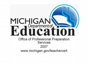 Office of Professional Preparation Services