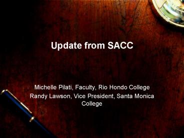 Update from SACC