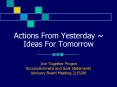Actions From Yesterday Ideas For Tomorrow PowerPoint PPT Presentation