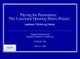 Paying for Persistence: The Louisiana Opening Doors Project PowerPoint PPT Presentation
