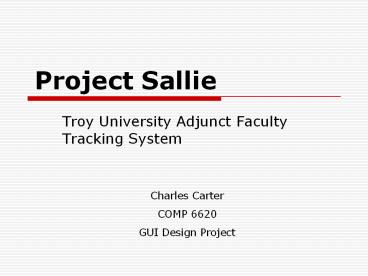 Project Sallie