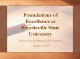 Foundations of Excellence at Fayetteville State University PowerPoint PPT Presentation