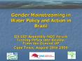 Gender Mainstreaming in Water Policy and Action in Brazil PowerPoint PPT Presentation