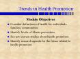 Trends in Health Promotion PowerPoint PPT Presentation