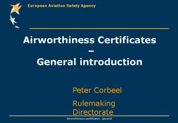 Airworthiness Certificates 