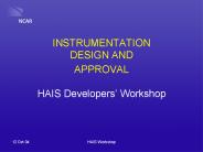 INSTRUMENTATION DESIGN AND APPROVAL