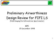 Preliminary Airworthiness