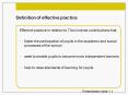 Definition of effective practice PowerPoint PPT Presentation