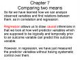 Chapter 7 Comparing two means PowerPoint PPT Presentation