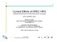 Current Efforts of SPEC HPG PowerPoint PPT Presentation