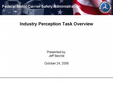 Industry Perception Task Overview