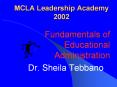 MCLA Leadership Academy 2002 PowerPoint PPT Presentation