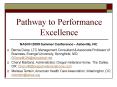 Pathway to Performance Excellence PowerPoint PPT Presentation