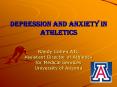 Depression And Anxiety In Athletics PowerPoint PPT Presentation