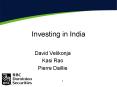 Investing in India PowerPoint PPT Presentation