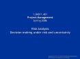 Lecture 4 Risk Analysis PowerPoint PPT Presentation
