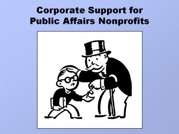 Corporate Support for Public Affairs Nonprofits