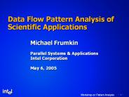 Data Flow Pattern Analysis of Scientific Applications
