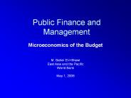 Public Finance and Management