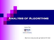 Analysis of Algorithms