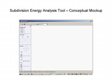 Subdivision Energy Analysis Tool Conceptual Mockup