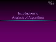 Introduction to Analysis of Algorithms