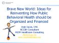 Brave New World: Ideas for Reinventing How Public Behavioral Health should be Organized and Financed PowerPoint PPT Presentation