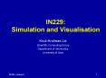 IN229: Simulation and Visualisation PowerPoint PPT Presentation