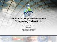 POSIX IO High Performance Computing Extensions