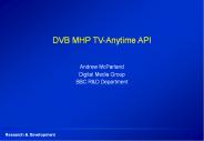 DVB MHP TV-Anytime API