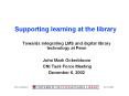 Supporting learning at the library PowerPoint PPT Presentation