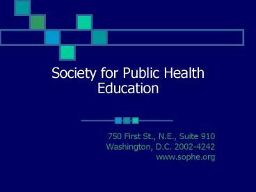 Society for Public Health Education