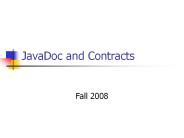 JavaDoc and Contracts