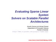 Evaluating Sparse Linear System Solvers on Scalable Parallel Architectures