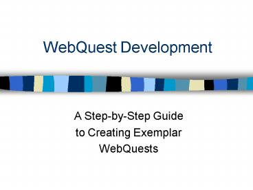 WebQuest Development