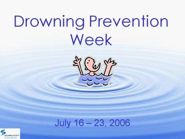 Drowning Prevention Week presentation | free to view