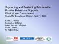 Supporting and Sustaining Schoolwide Positive Behavioral Supports: District Level Commitment Council PowerPoint PPT Presentation