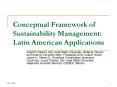 Conceptual Framework of Sustainability Management: Latin American Applications PowerPoint PPT Presentation