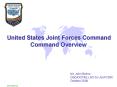 JFCOM Command Briefing PowerPoint PPT Presentation