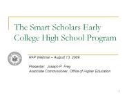 The Smart Scholars Early College High School Program