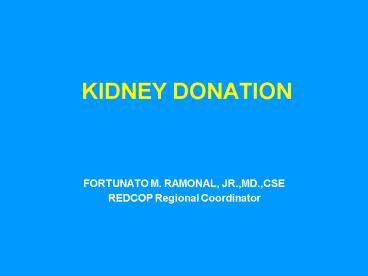 KIDNEY DONATION