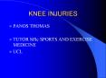 KNEE INJURIES PowerPoint PPT Presentation