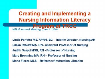 TRCC Associate Degree in Nursing Program